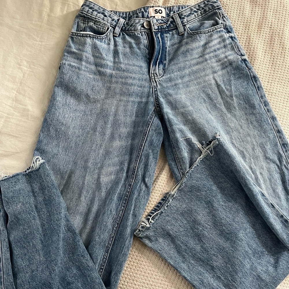 SO Midrise Slouchy Flare Jeans